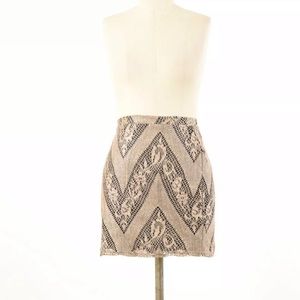 Show me your Mumu gold metallic lace mini skirt